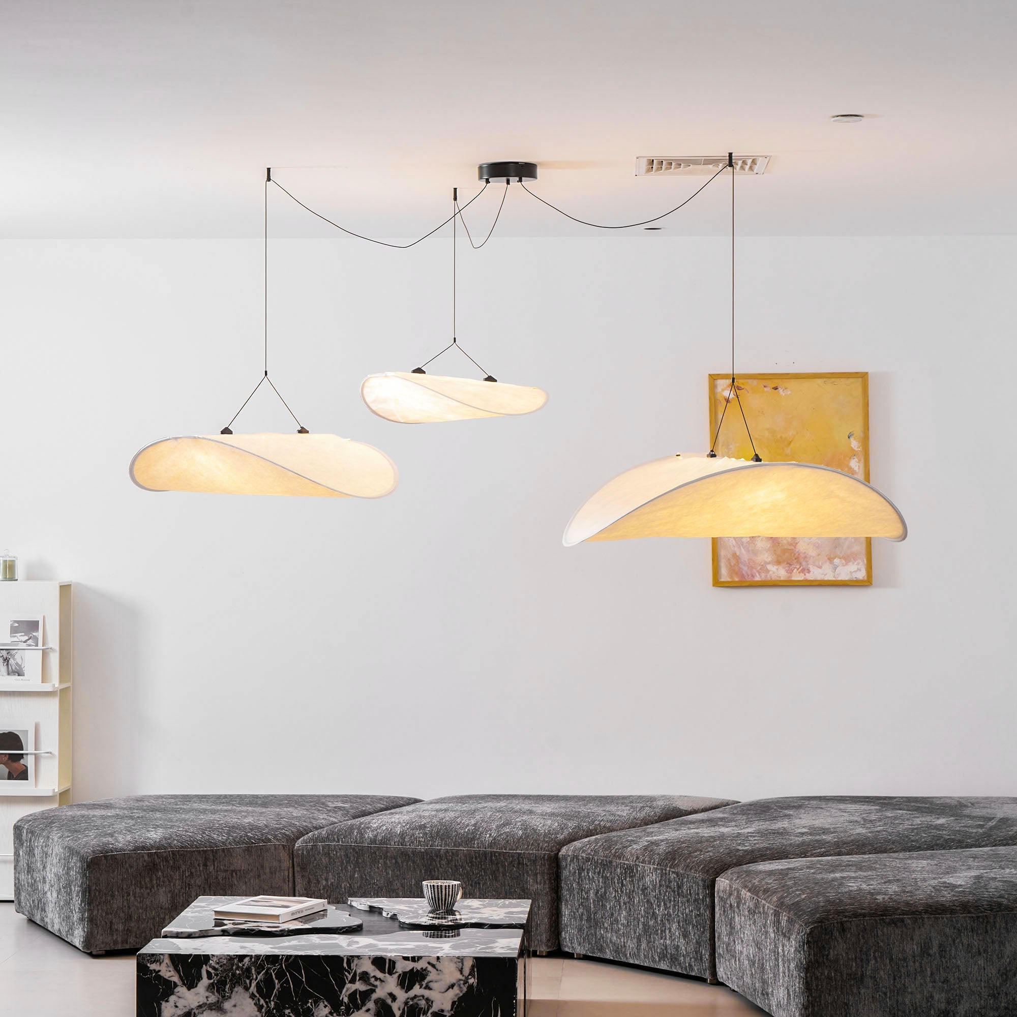 Tense Tyvek Ceiling Pendant Light Lighting Lobby
