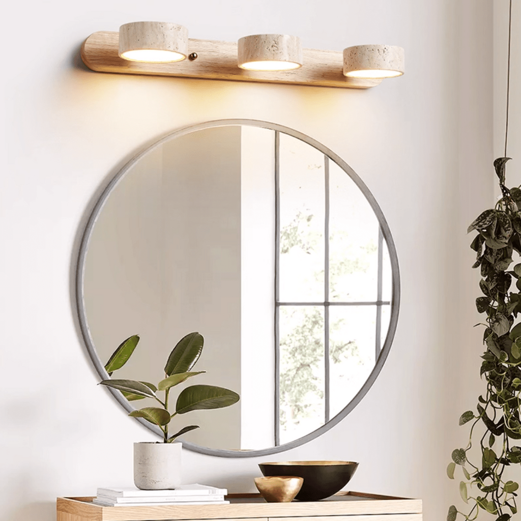 Travertine Twin Wall Sconce Lighting Lobby