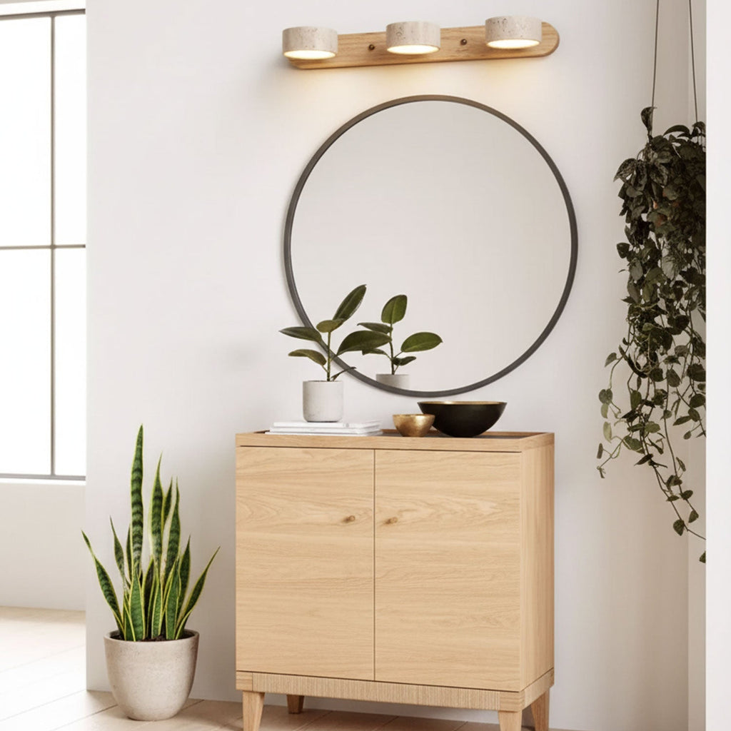 Travertine Twin Wall Sconce Lighting Lobby