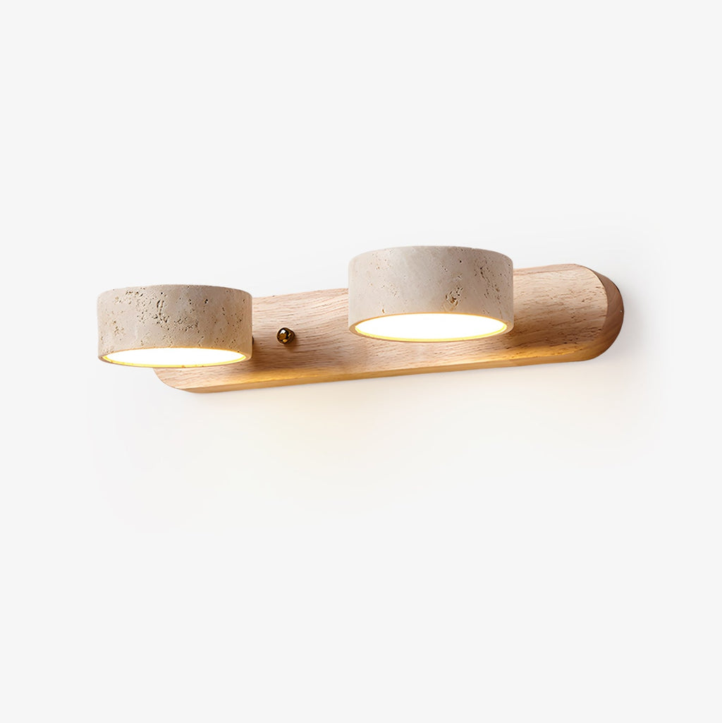 Travertine Twin Wall Sconce Lighting Lobby
