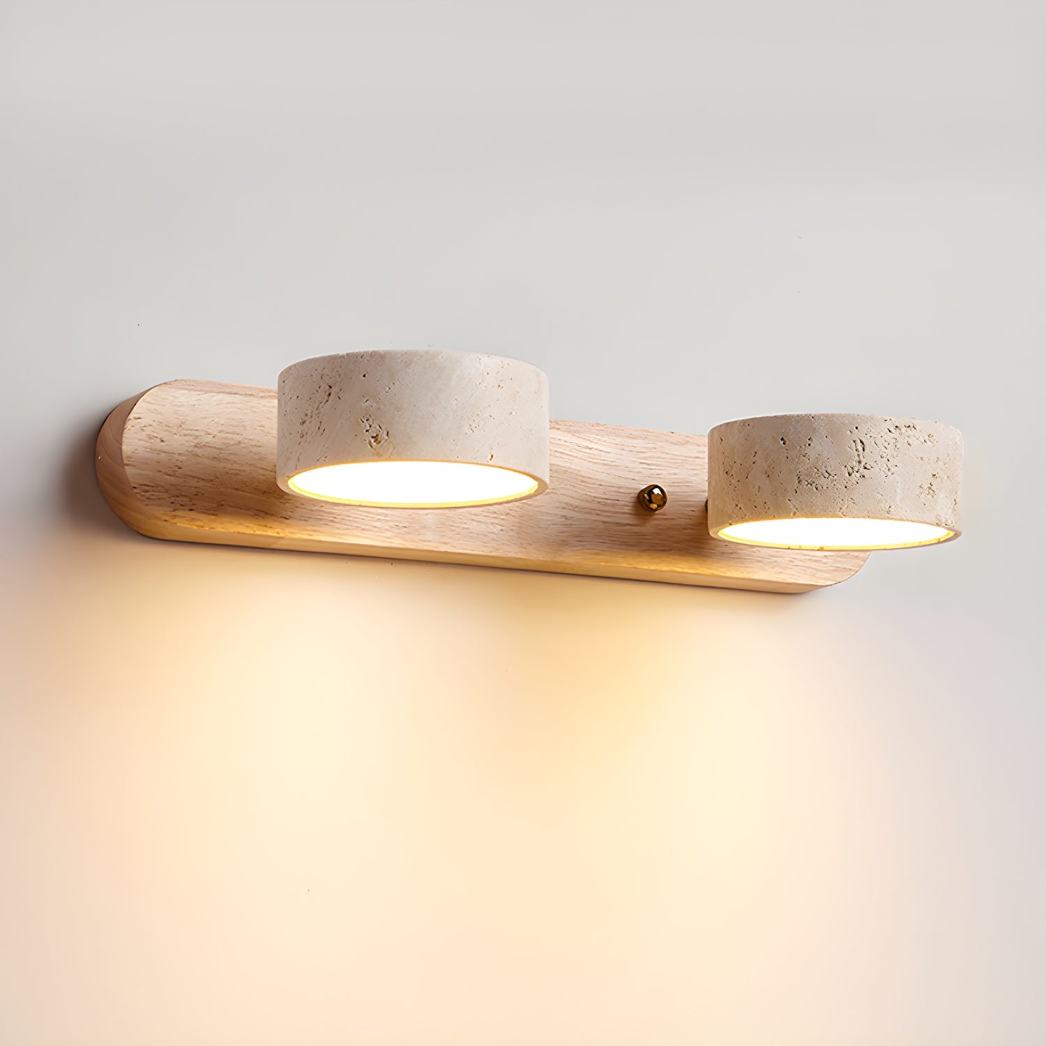 Travertine Twin Wall Sconce Lighting Lobby