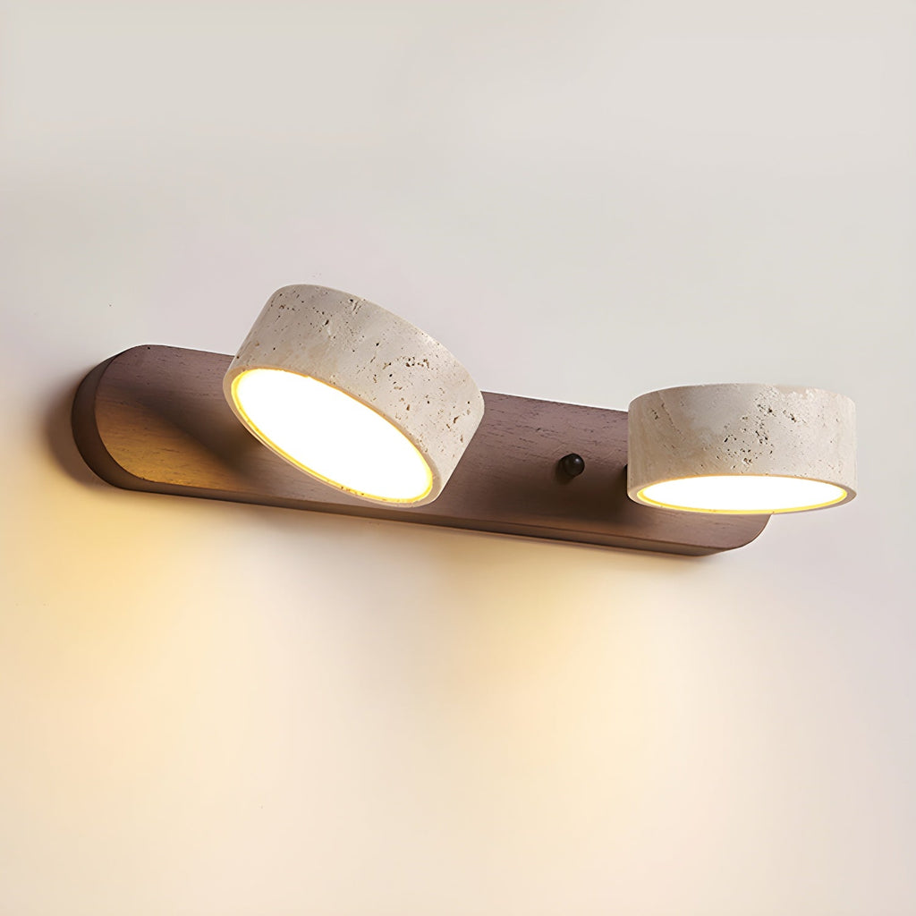 Travertine Twin Wall Sconce Lighting Lobby