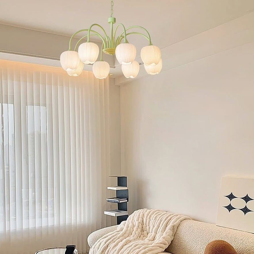 Tulip Matcha Ceiling Suspension Lighting Lobby
