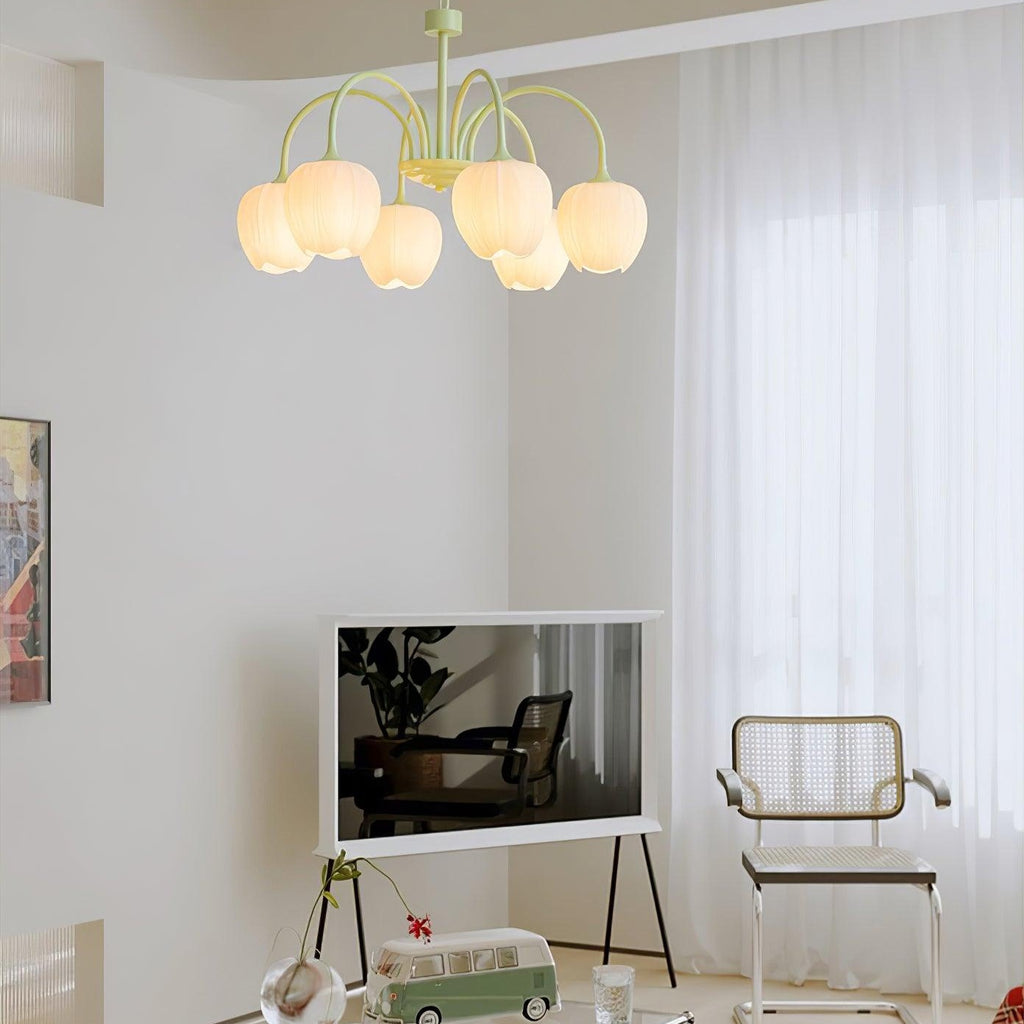 Tulip Matcha Ceiling Suspension Lighting Lobby