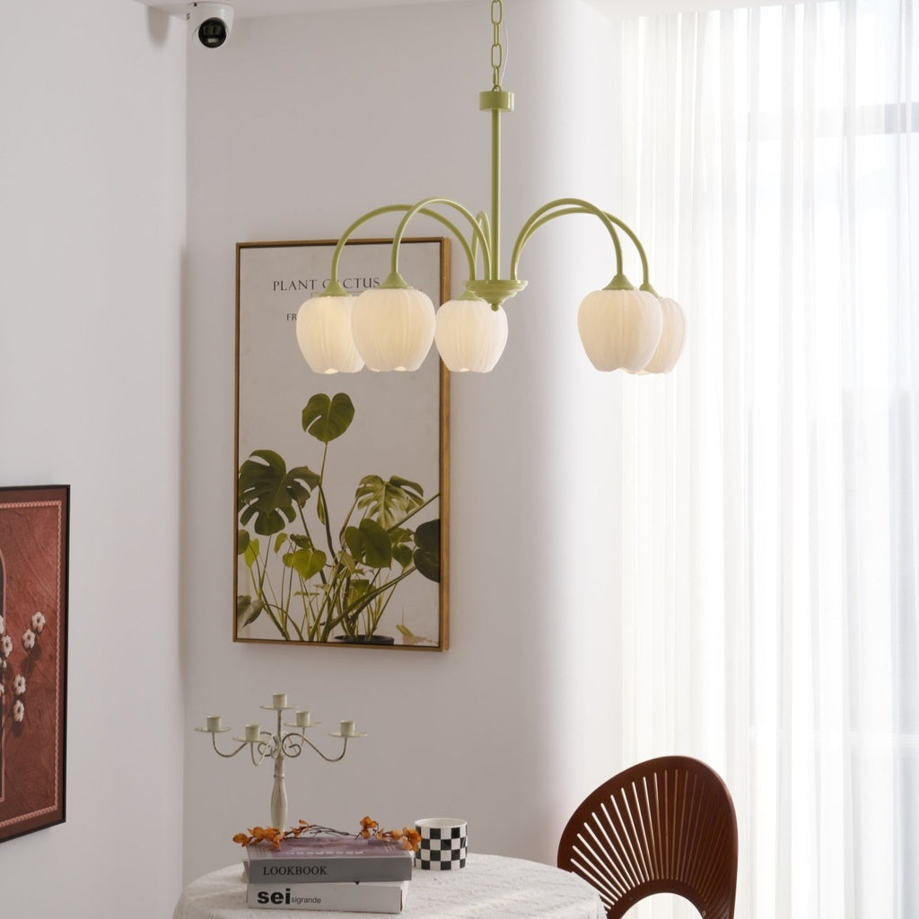 Tulip Matcha Ceiling Suspension Lighting Lobby