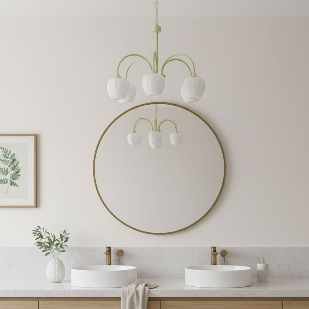 Tulip Matcha Ceiling Suspension Lighting Lobby