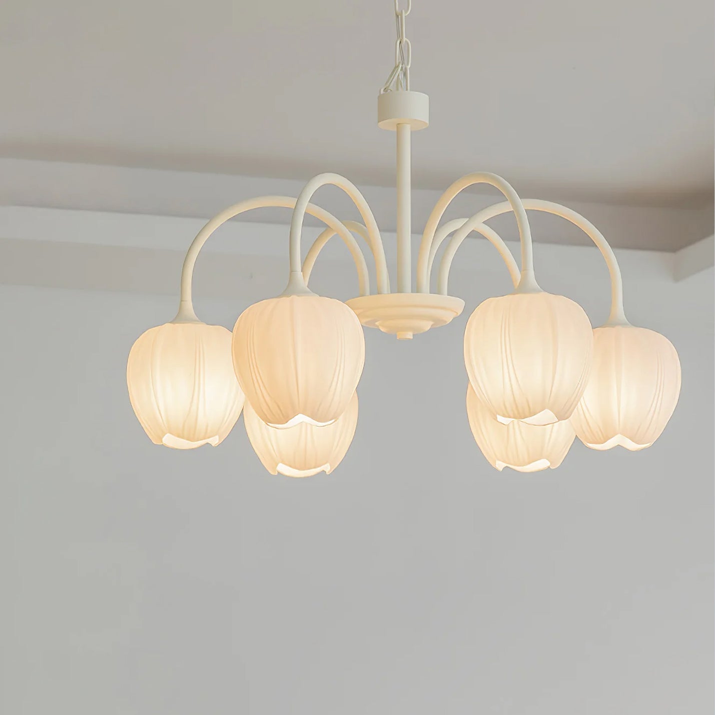 Tulip Matcha Ceiling Suspension Lighting Lobby