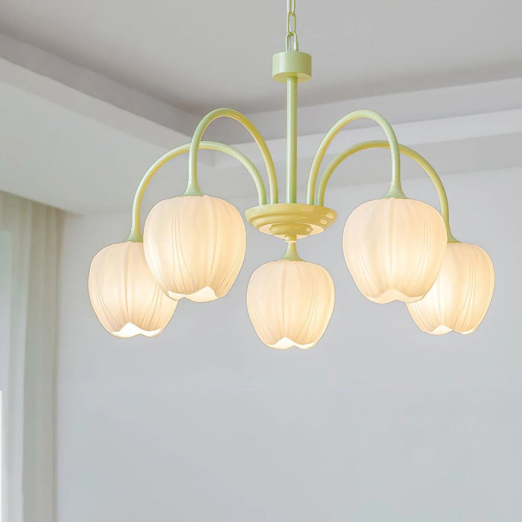 Tulip Matcha Ceiling Suspension Lighting Lobby