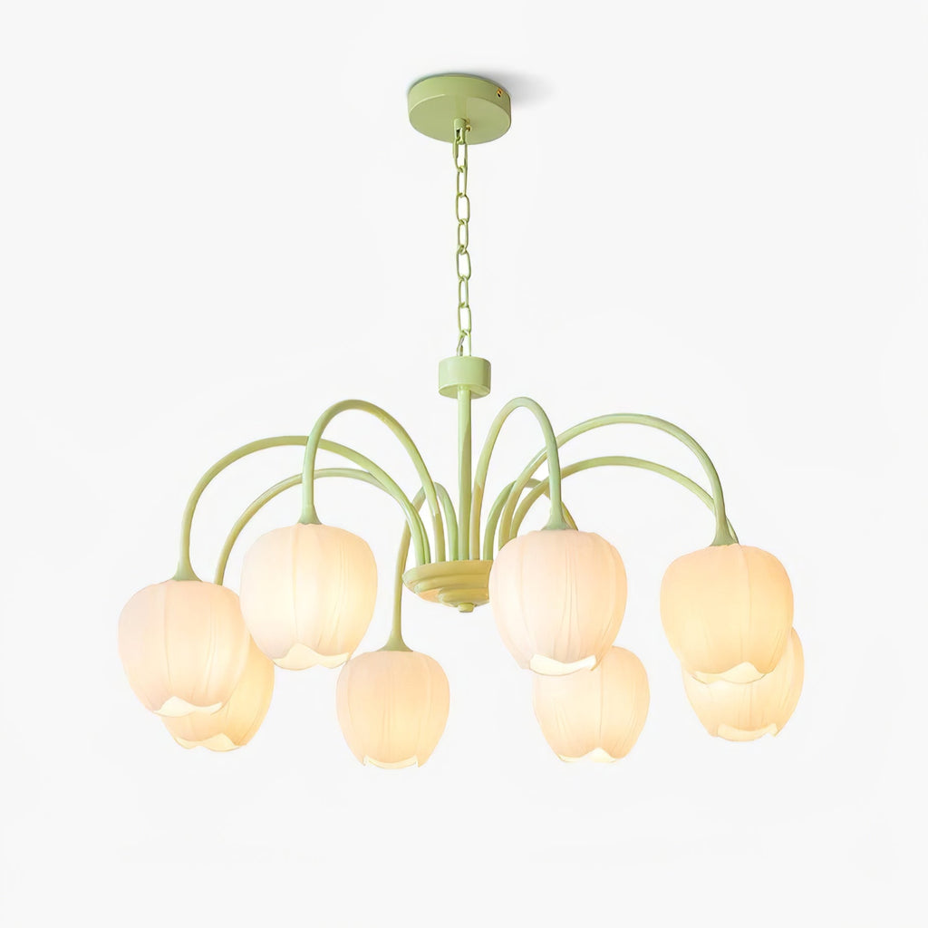 Tulip Matcha Ceiling Suspension Lighting Lobby