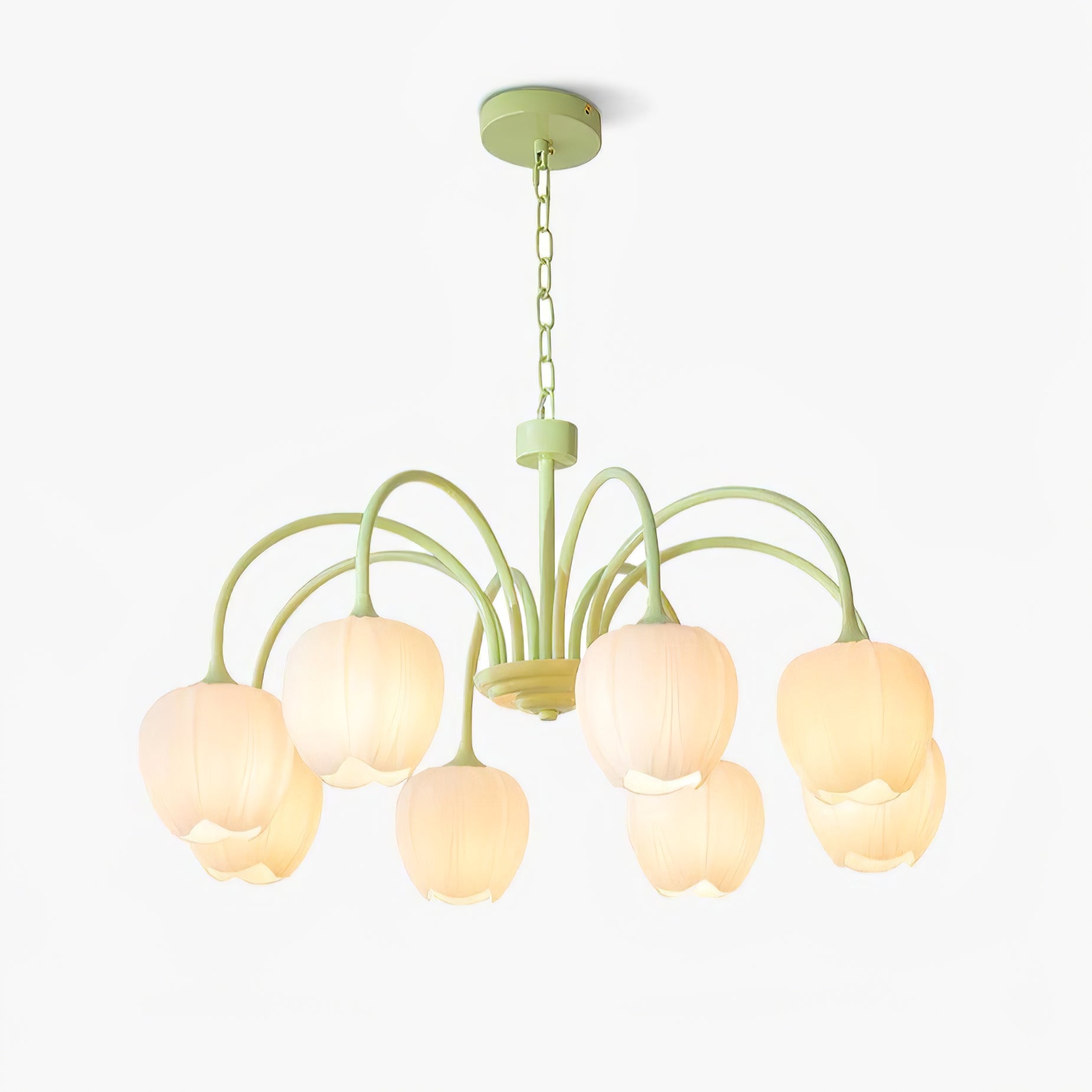 Tulip Matcha Ceiling Suspension Lighting Lobby