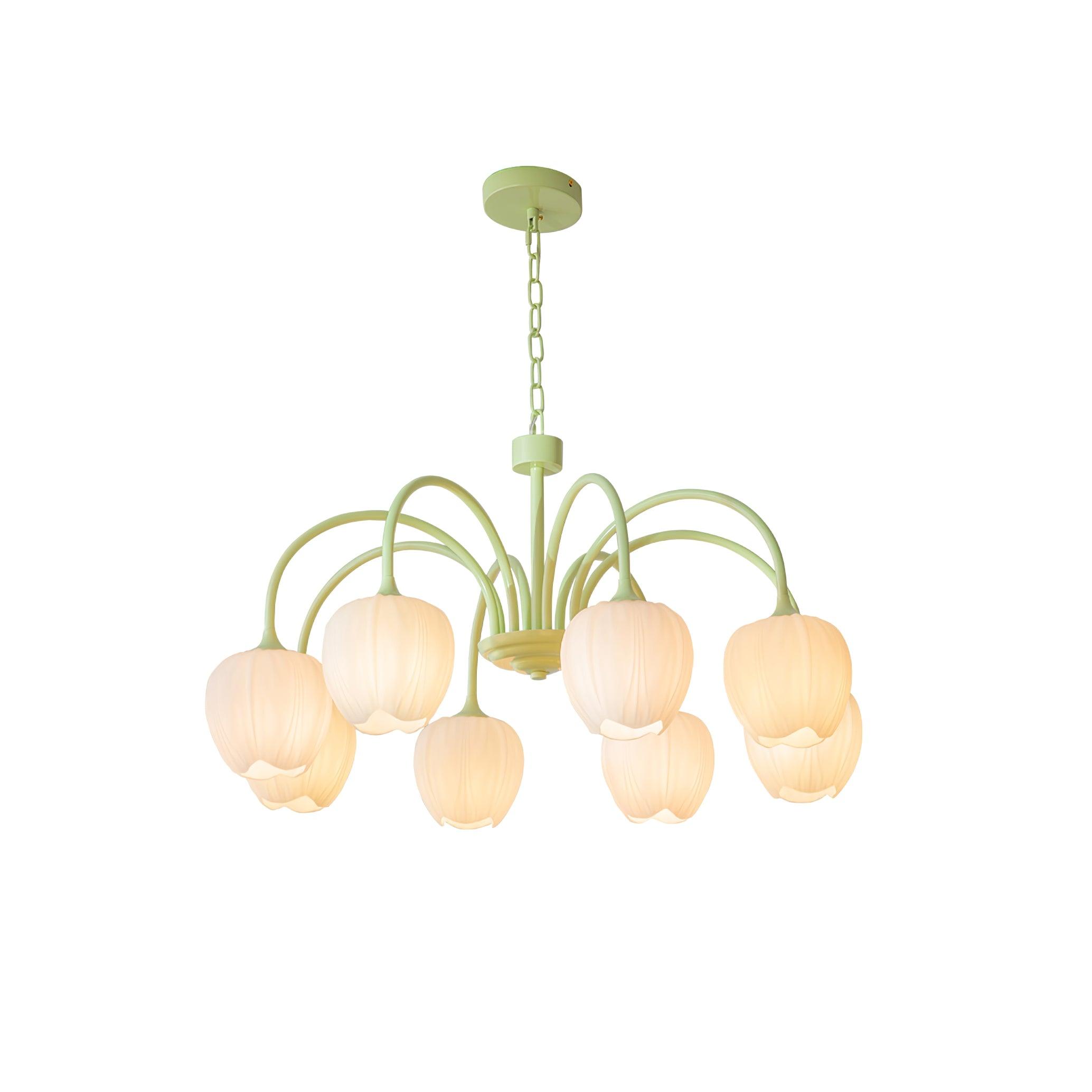 Tulip Matcha Ceiling Suspension Lighting Lobby