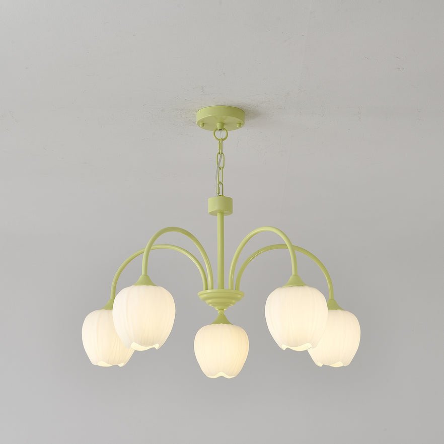 Tulip Matcha Ceiling Suspension Lighting Lobby