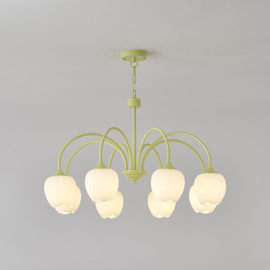 Tulip Matcha Ceiling Suspension Lighting Lobby