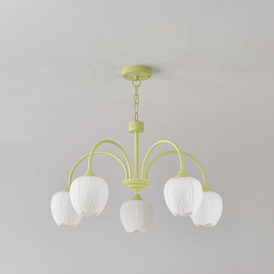 Tulip Matcha Ceiling Suspension Lighting Lobby