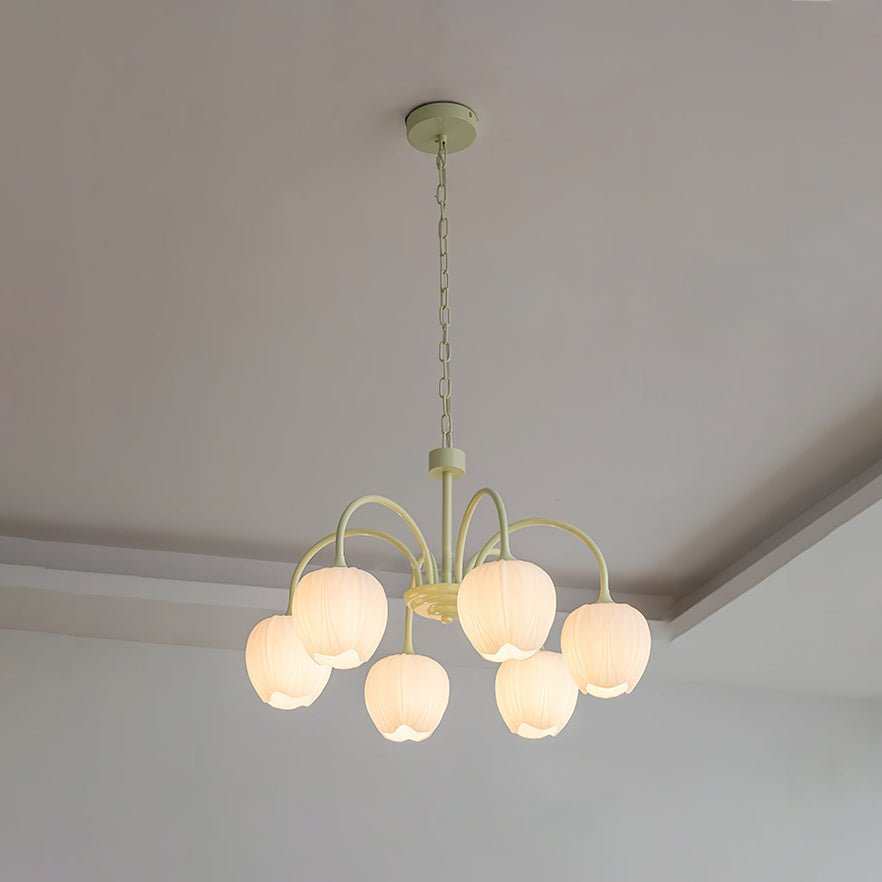 Tulip Matcha Ceiling Suspension Lighting Lobby