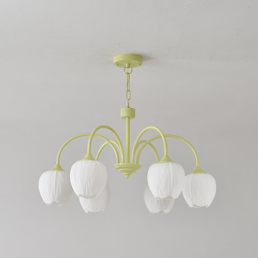 Tulip Matcha Ceiling Suspension Lighting Lobby