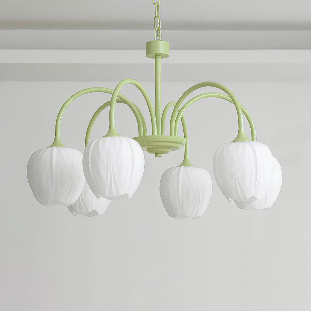 Tulip Matcha Ceiling Suspension Lighting Lobby
