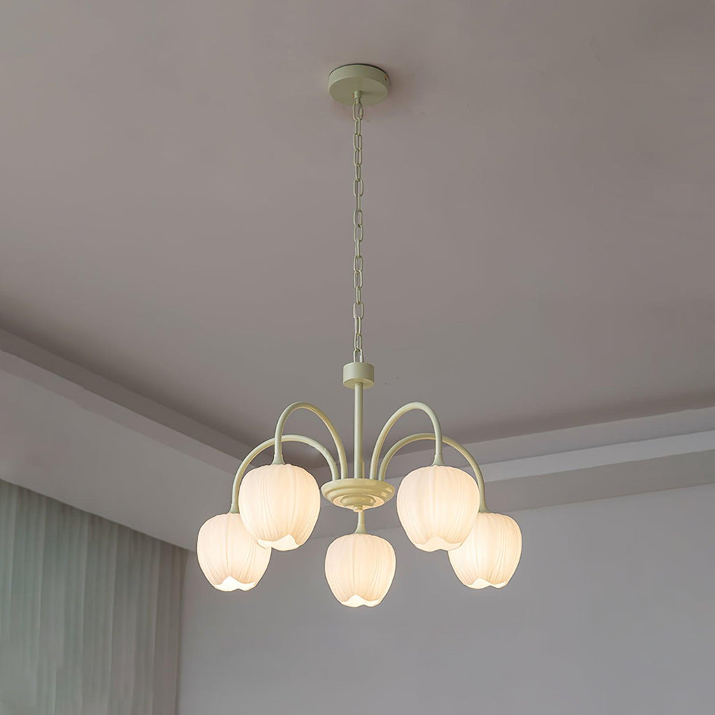 Tulip Matcha Ceiling Suspension Lighting Lobby