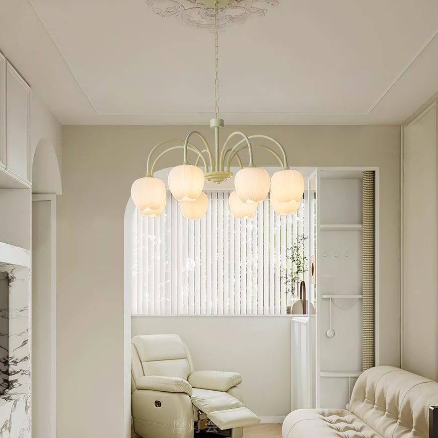Tulip Matcha Ceiling Suspension Lighting Lobby