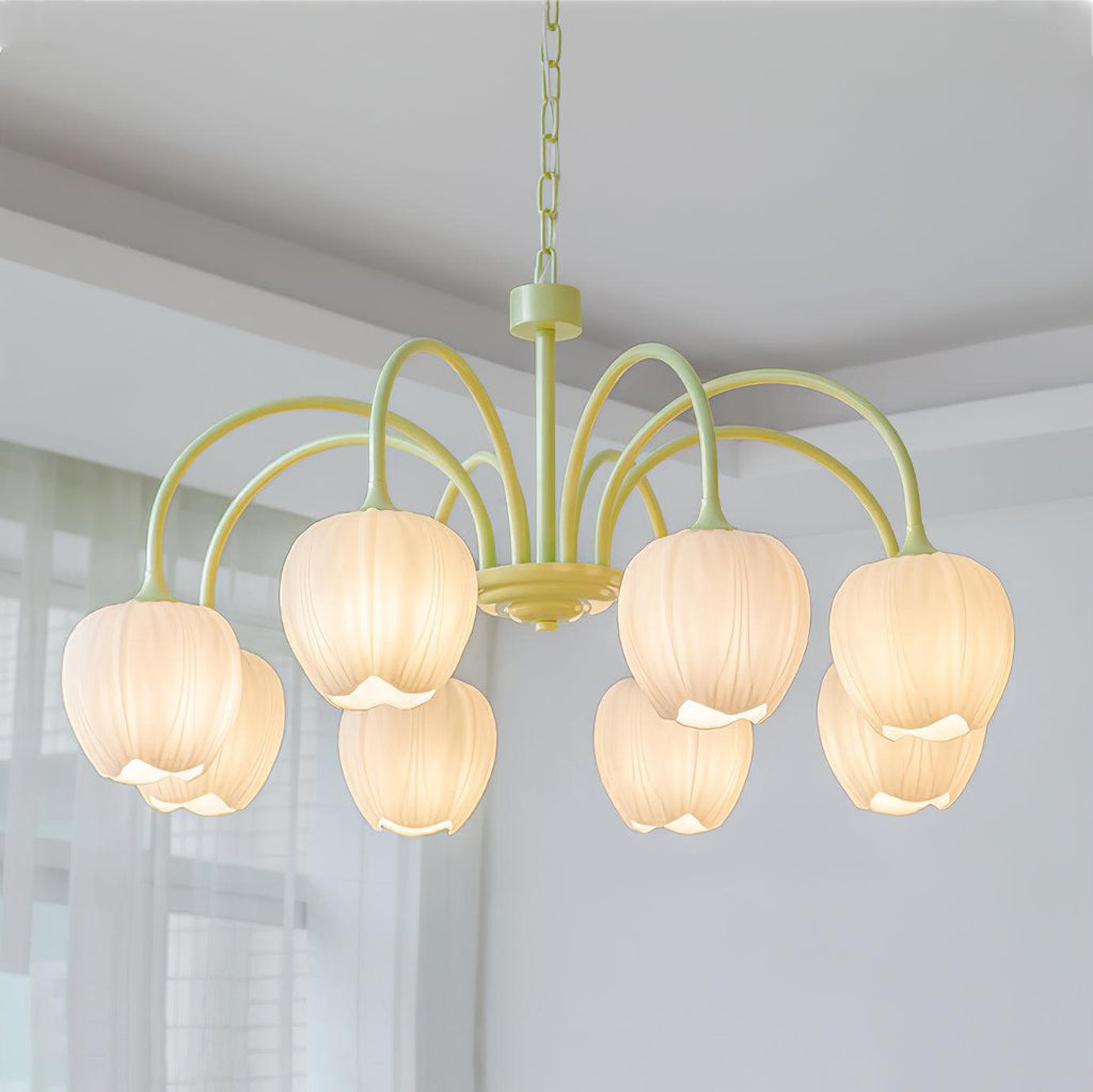 Tulip Matcha Ceiling Suspension Lighting Lobby