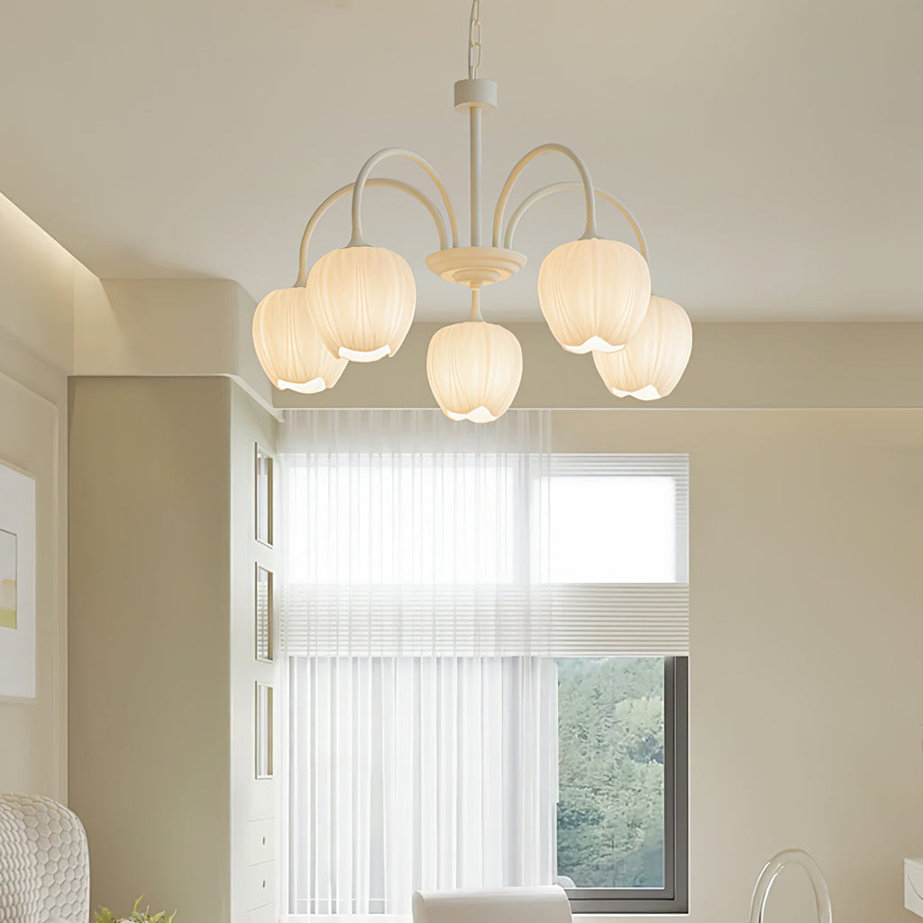 Tulip Matcha Ceiling Suspension Lighting Lobby