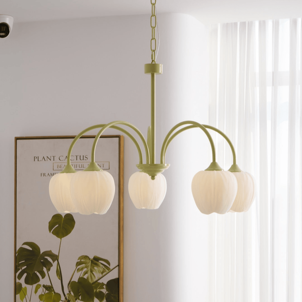 Tulip Matcha Ceiling Suspension Lighting Lobby