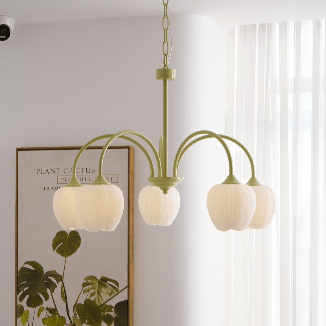 Tulip Matcha Ceiling Suspension Lighting Lobby