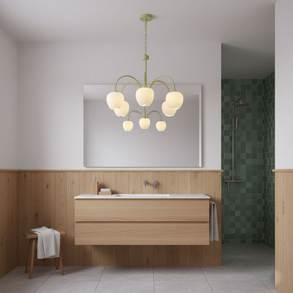Tulip Matcha Ceiling Suspension Lighting Lobby