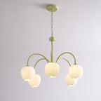 Tulip Matcha Ceiling Suspension Lighting Lobby