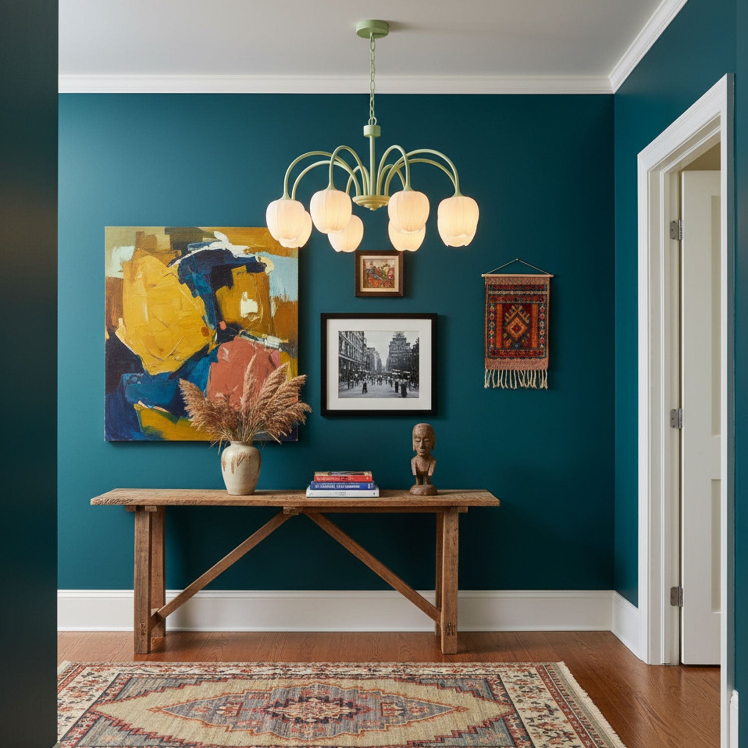 Tulip Matcha Ceiling Suspension Lighting Lobby