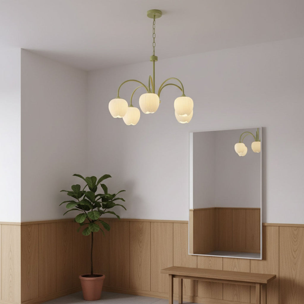Tulip Matcha Ceiling Suspension Lighting Lobby