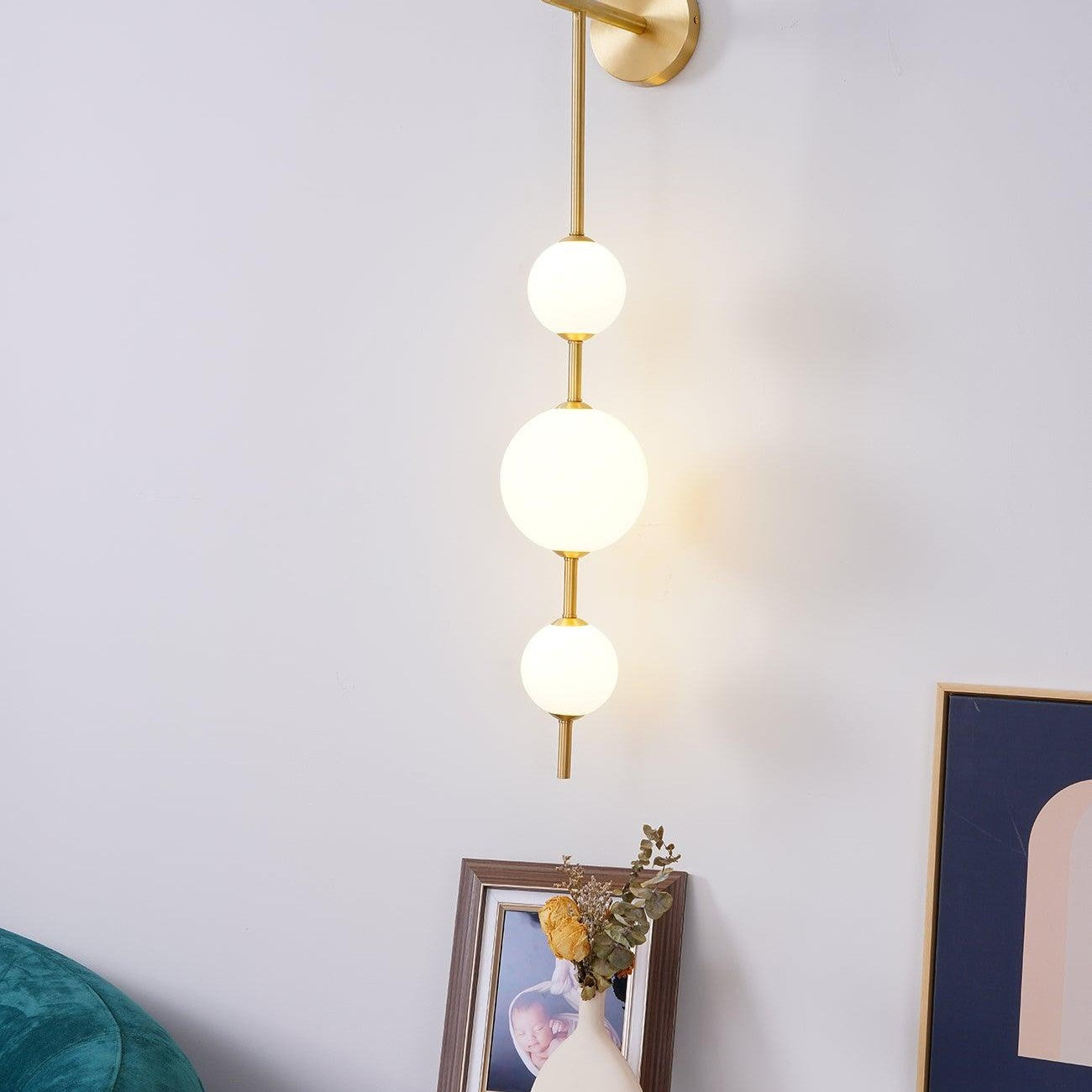 Upright Sphere Sconce Lighting Lobby