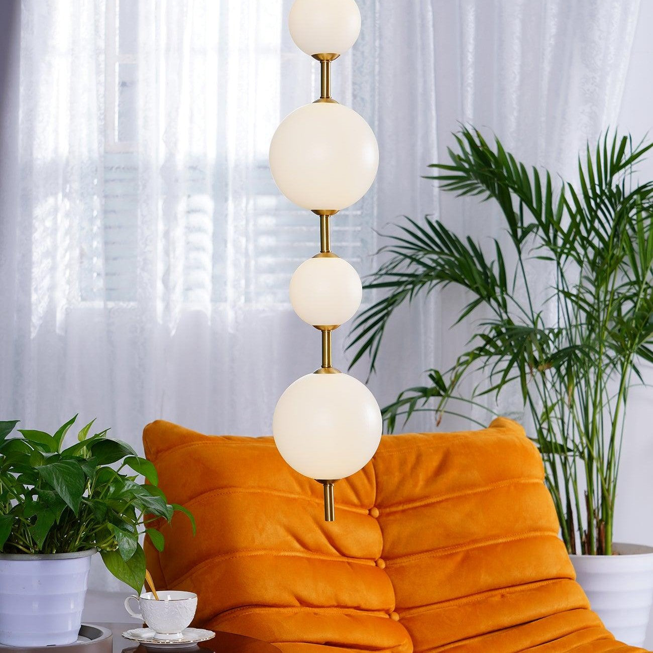 Vertical Sphere Ceiling Suspension Lamp Lighting Lobby