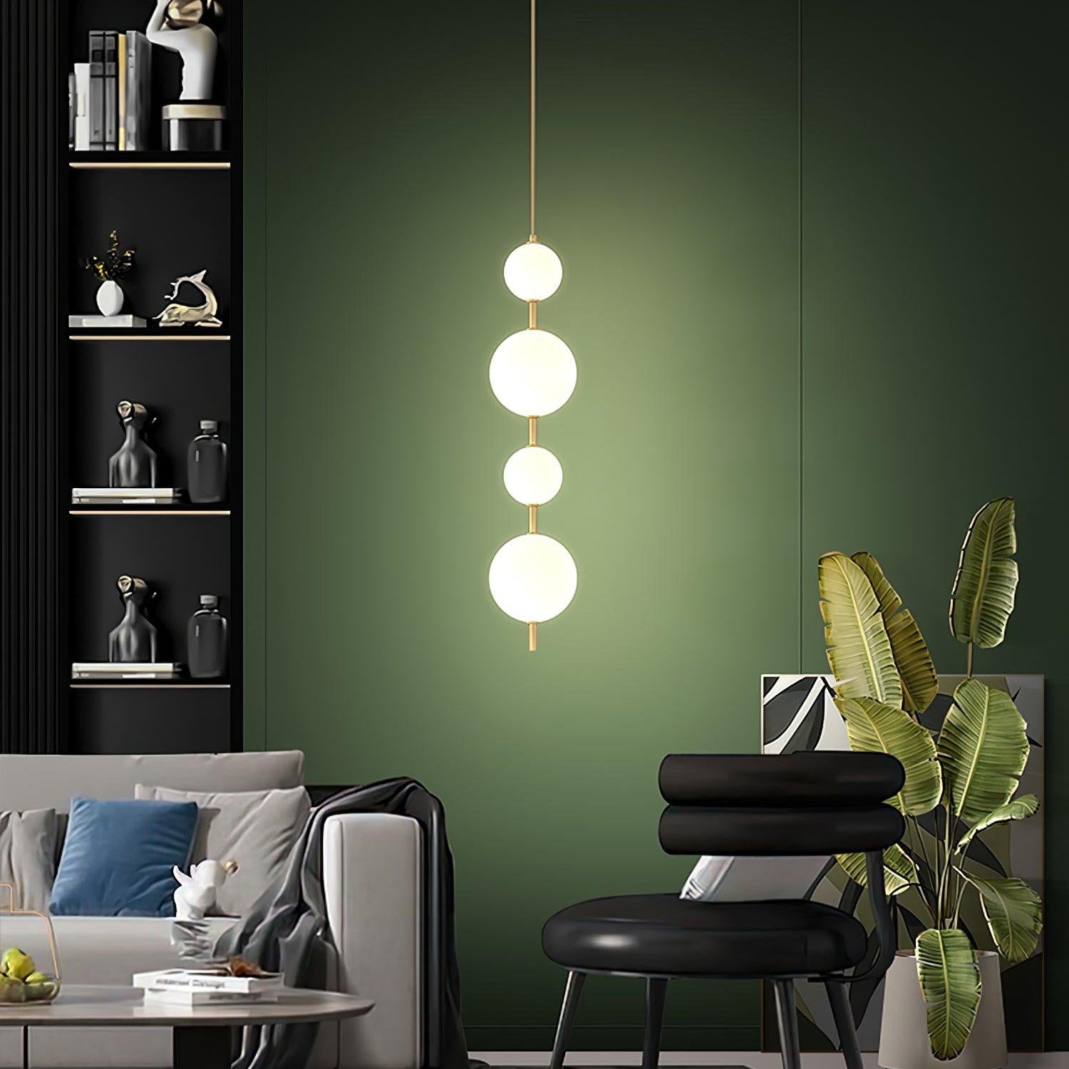 Vertical Sphere Ceiling Suspension Lamp Lighting Lobby