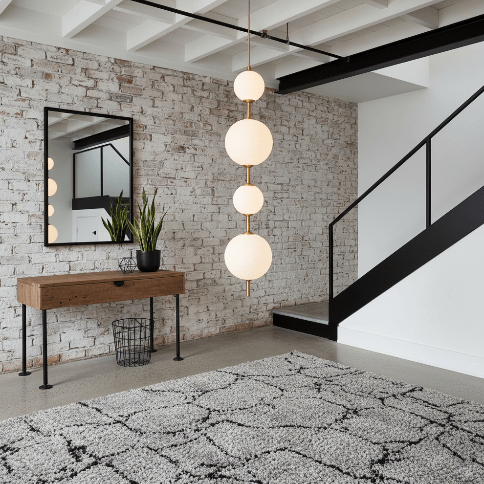 Vertical Sphere Ceiling Suspension Lamp Lighting Lobby