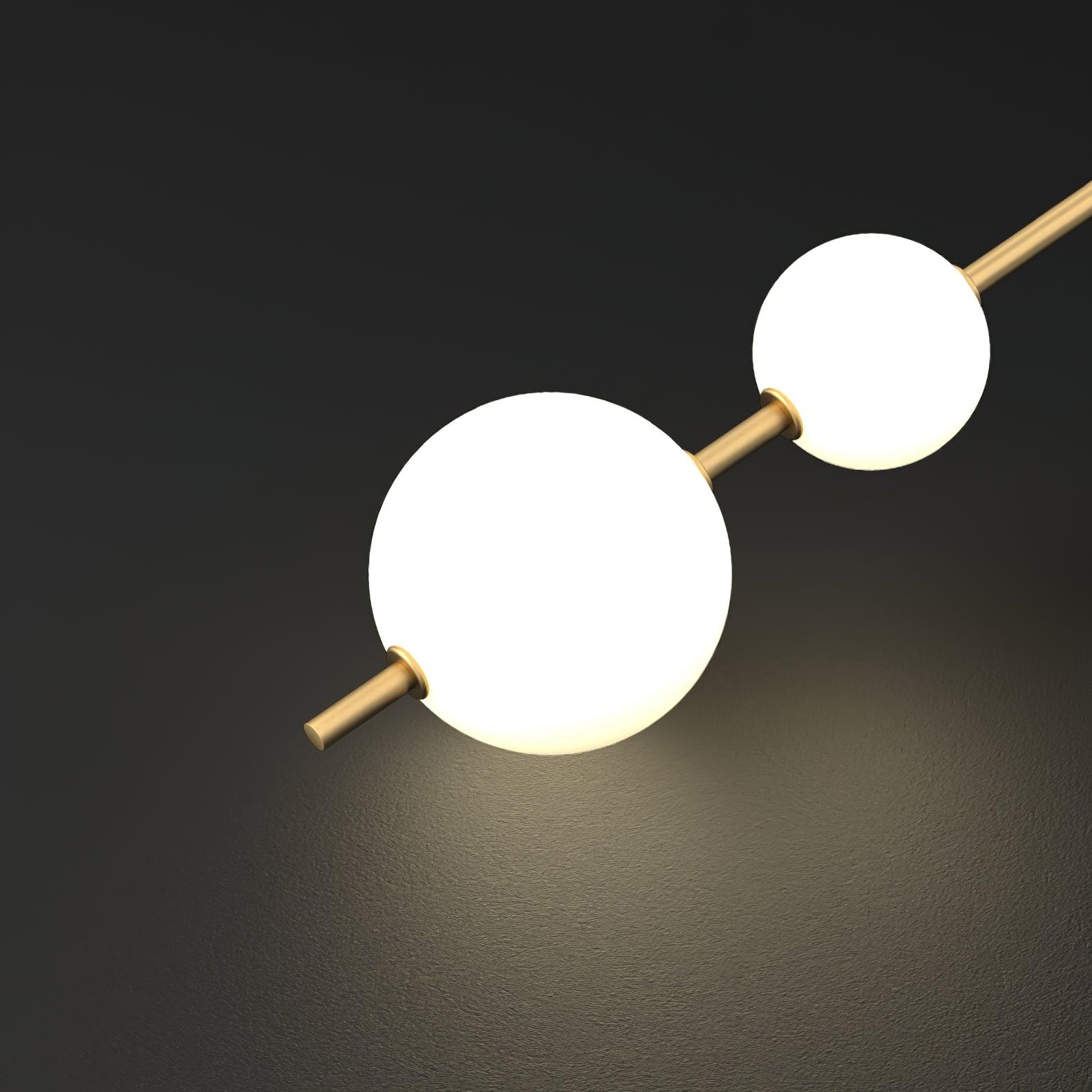 Vertical Sphere Ceiling Suspension Lamp Lighting Lobby