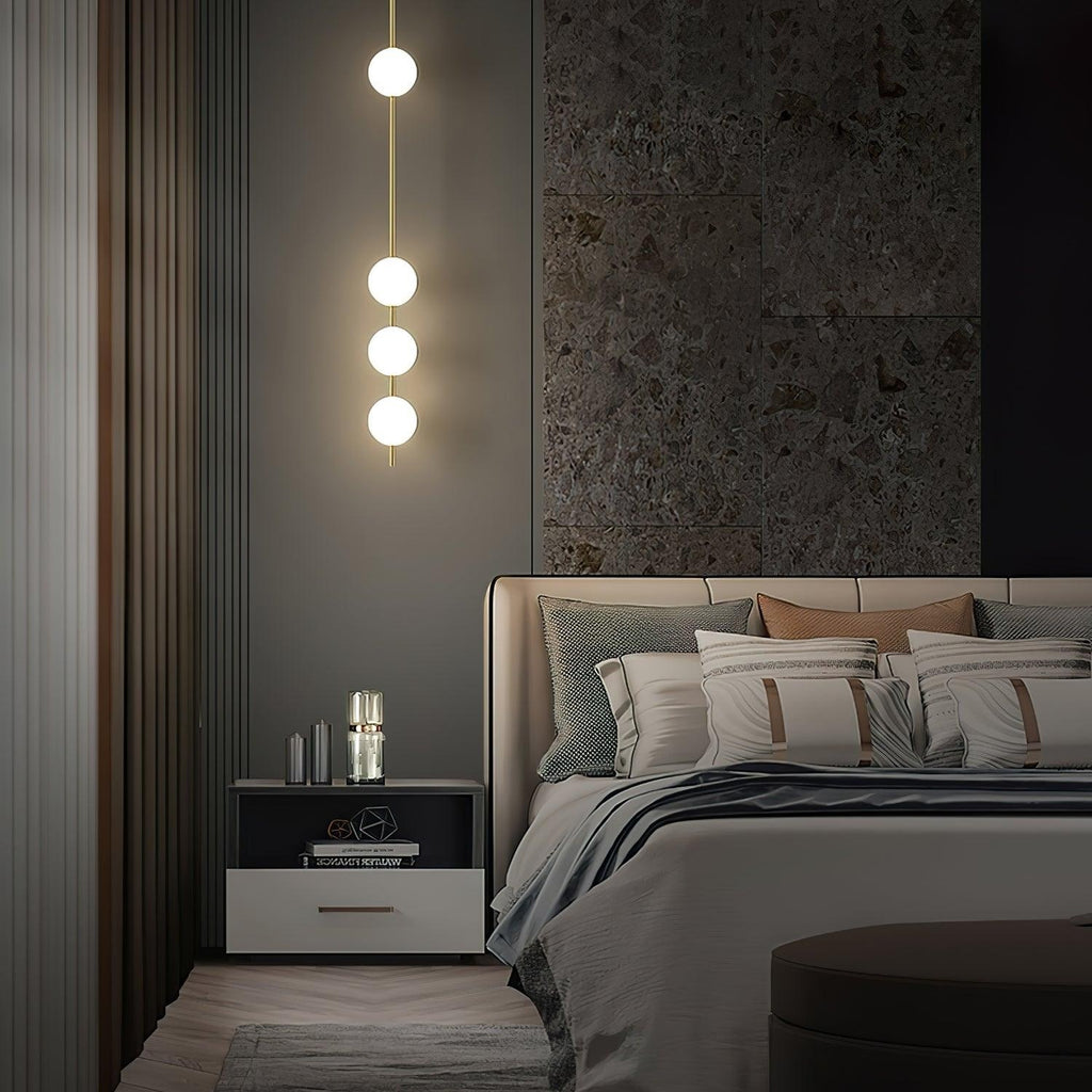 Vertical Spheres Wall Light Lighting Lobby