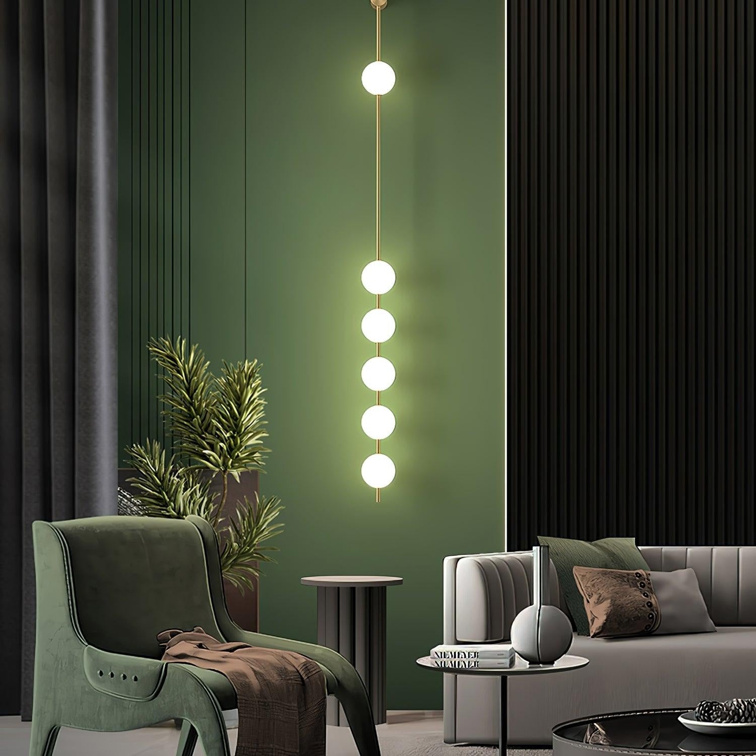 Vertical Spheres Wall Light Lighting Lobby
