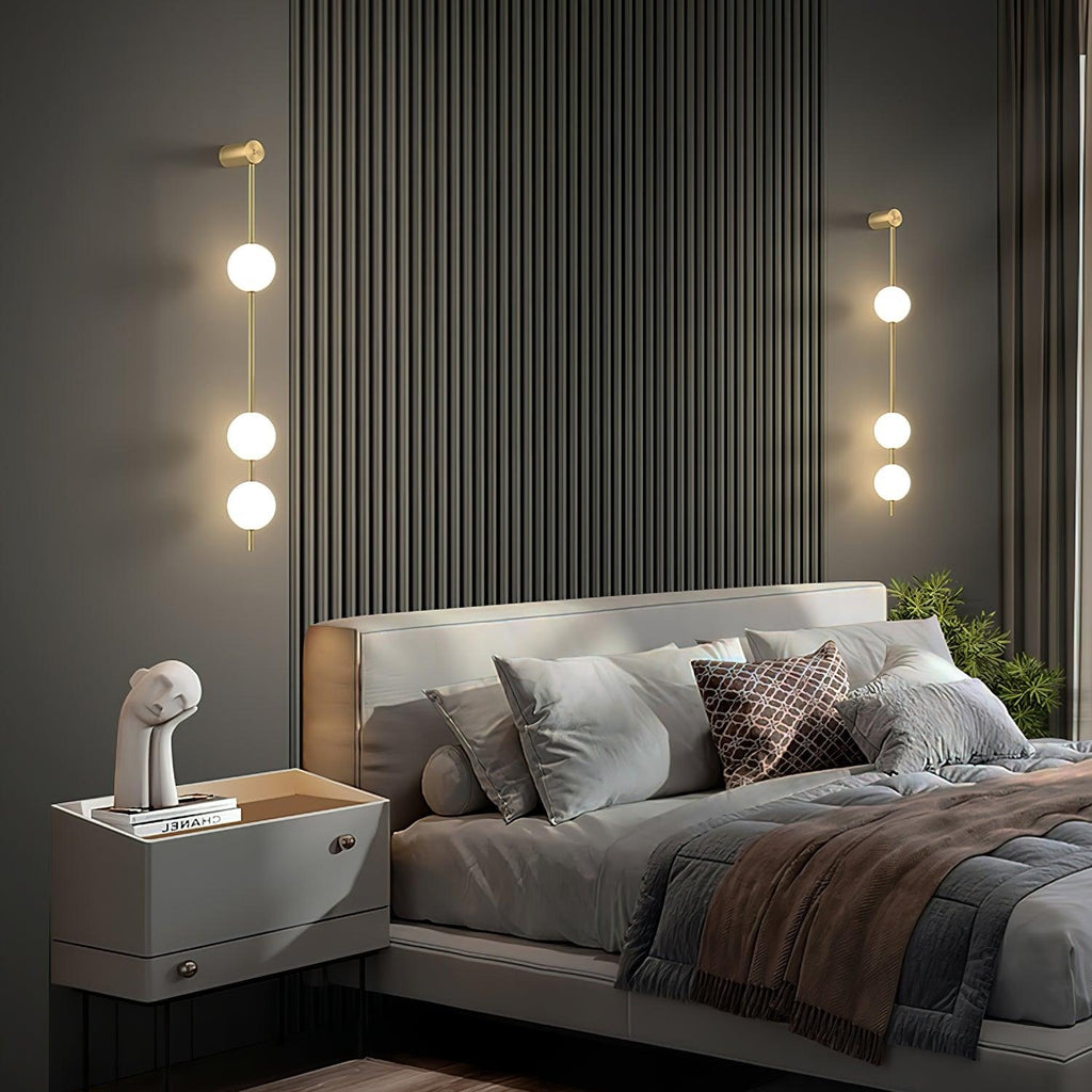 Vertical Spheres Wall Light Lighting Lobby