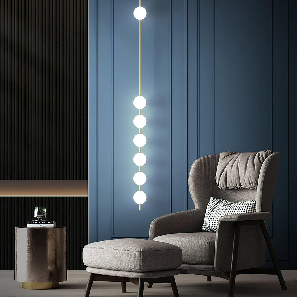 Vertical Spheres Wall Light Lighting Lobby