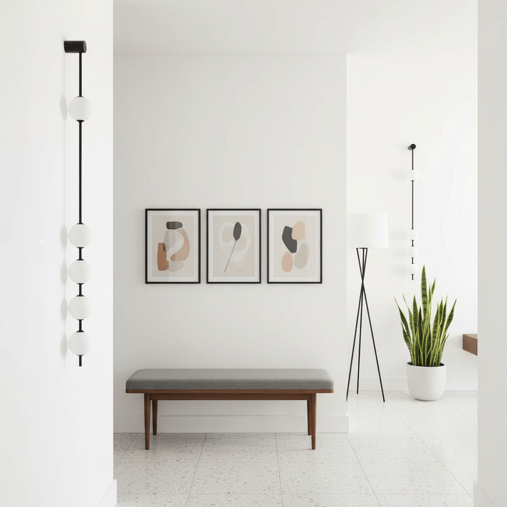 Vertical Spheres Wall Light Lighting Lobby