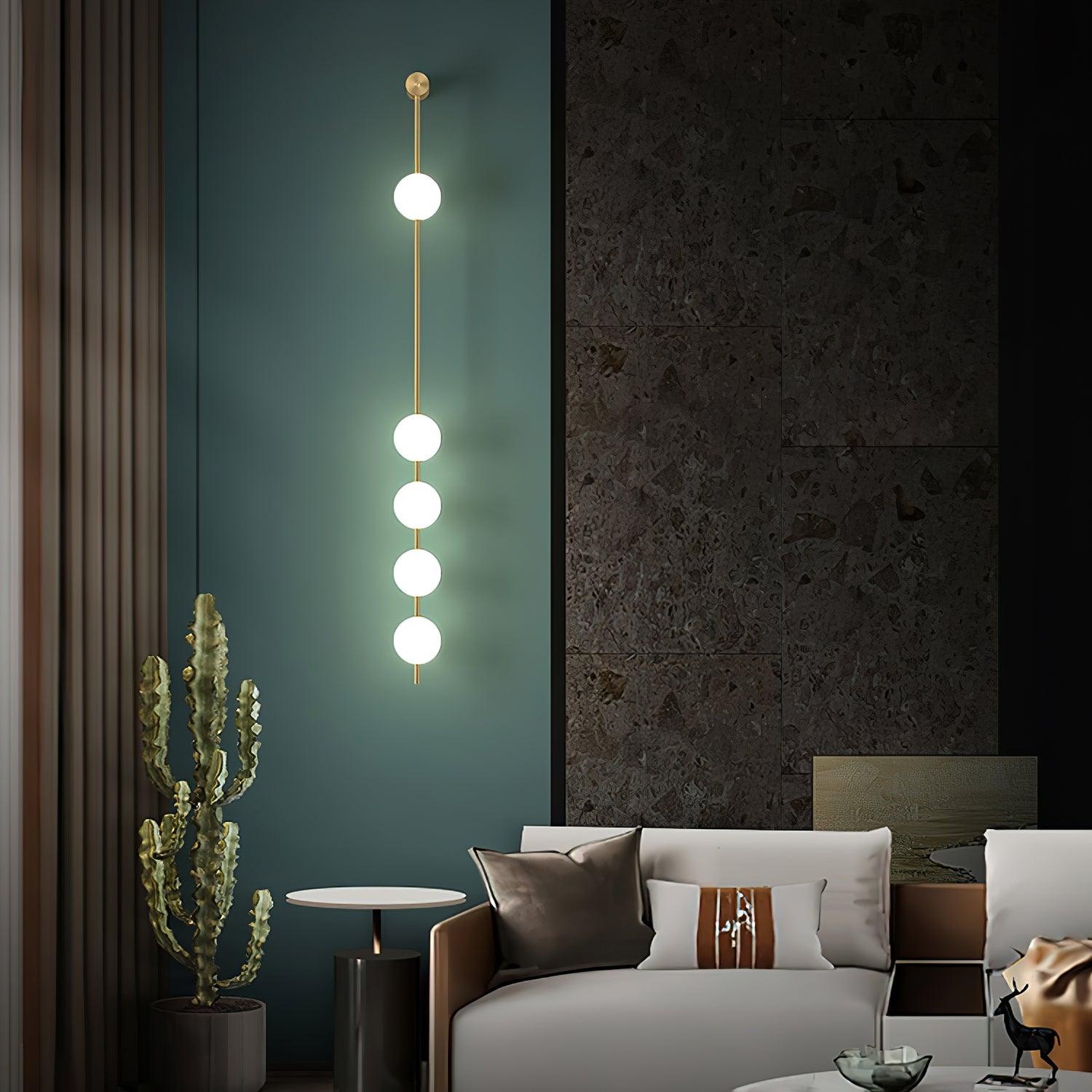 Vertical Spheres Wall Light Lighting Lobby