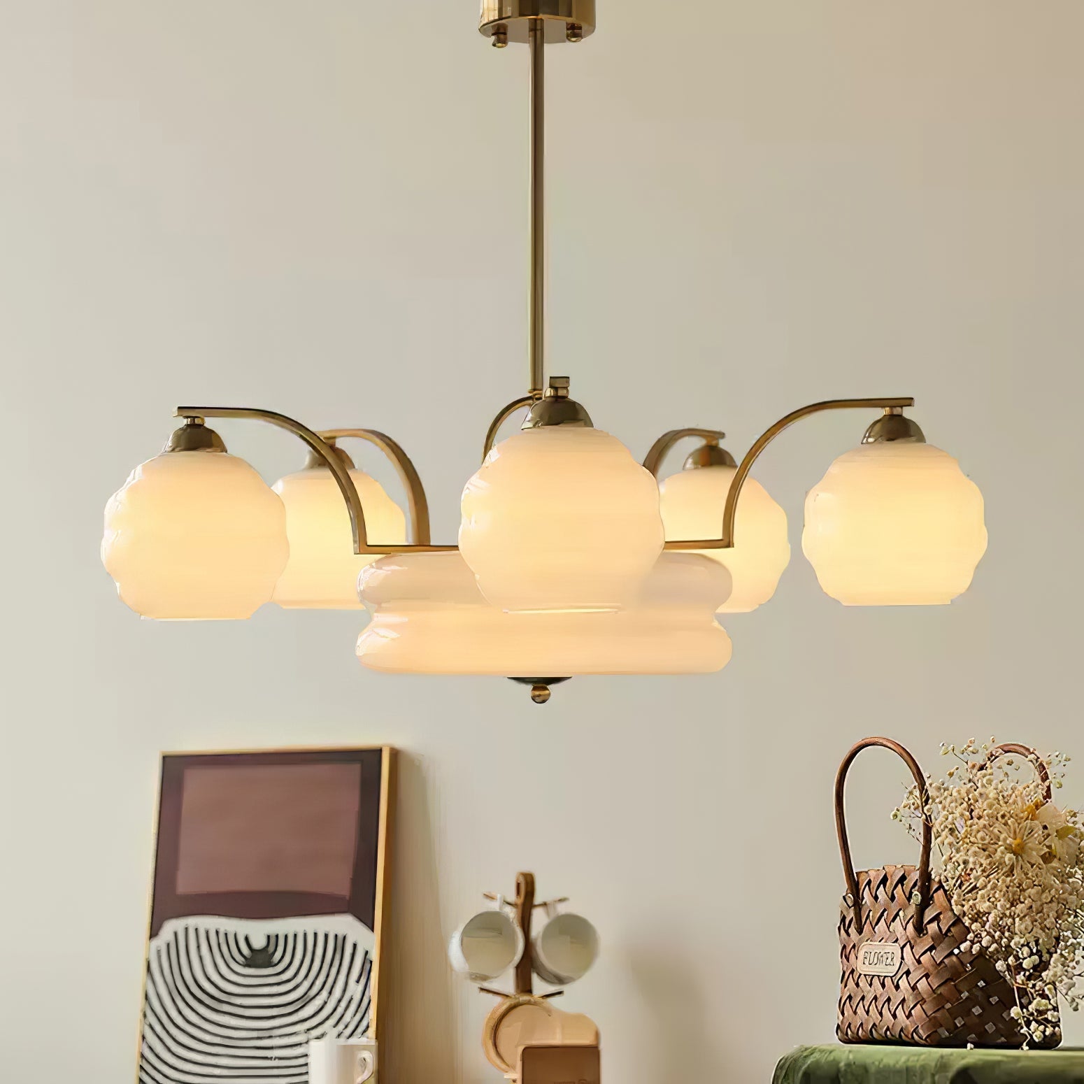 Vintage Art Deco Ceiling Suspension Lighting Lobby