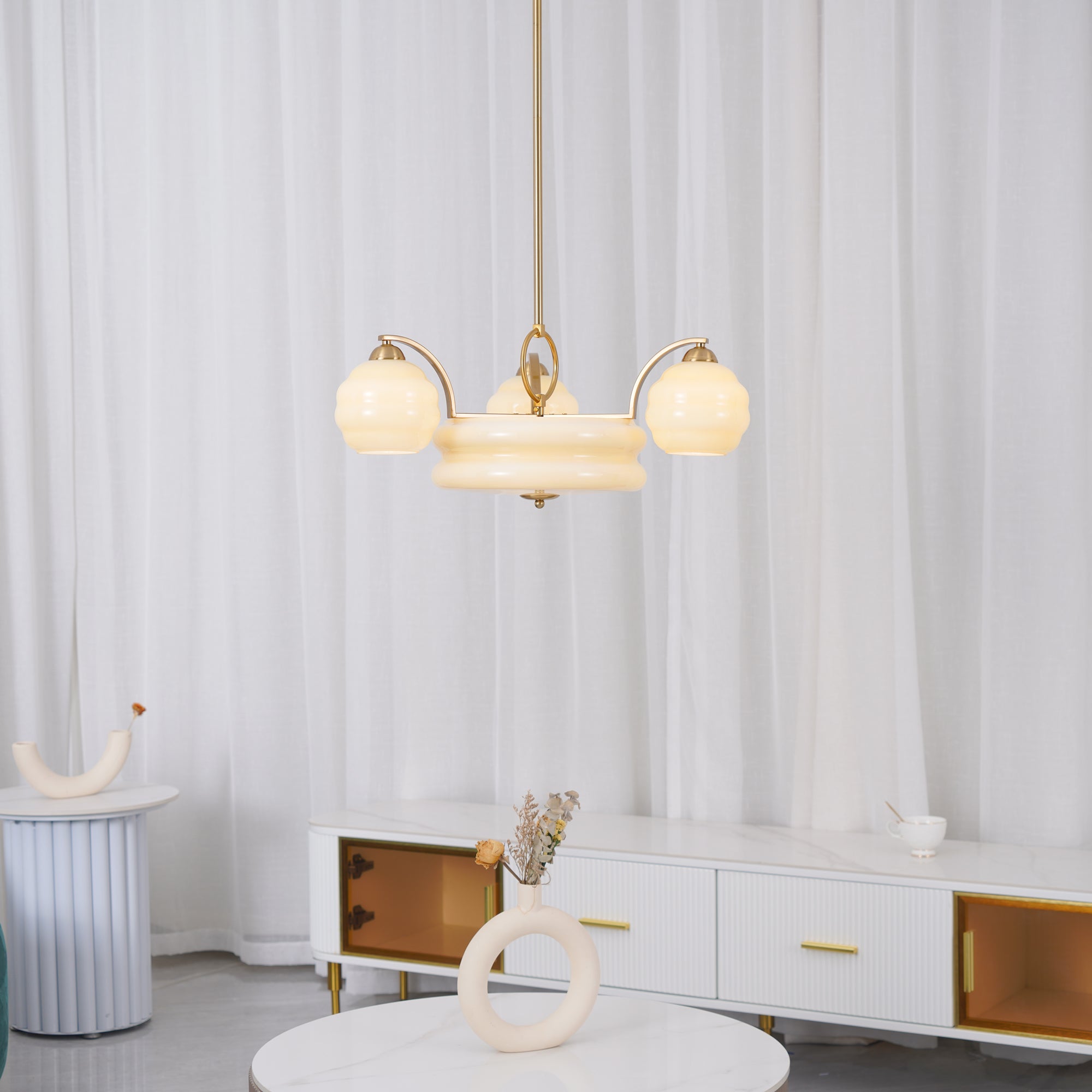 Vintage Art Deco Ceiling Suspension Lighting Lobby