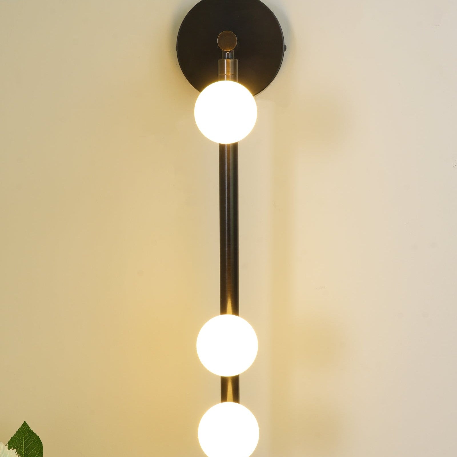 Wall Lamp With Brass Glass Tube Lighting Lobby