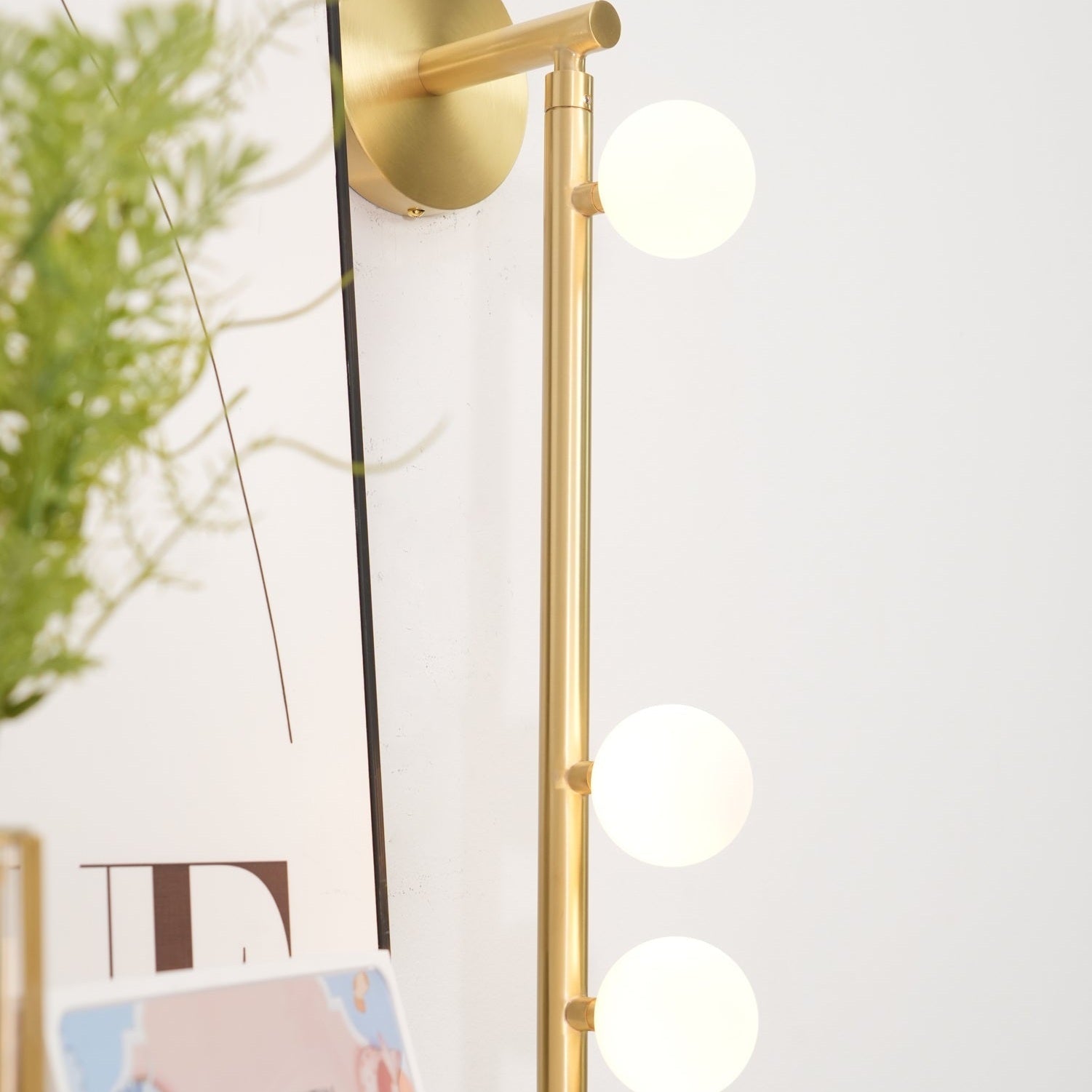 Wall Lamp With Brass Glass Tube Lighting Lobby