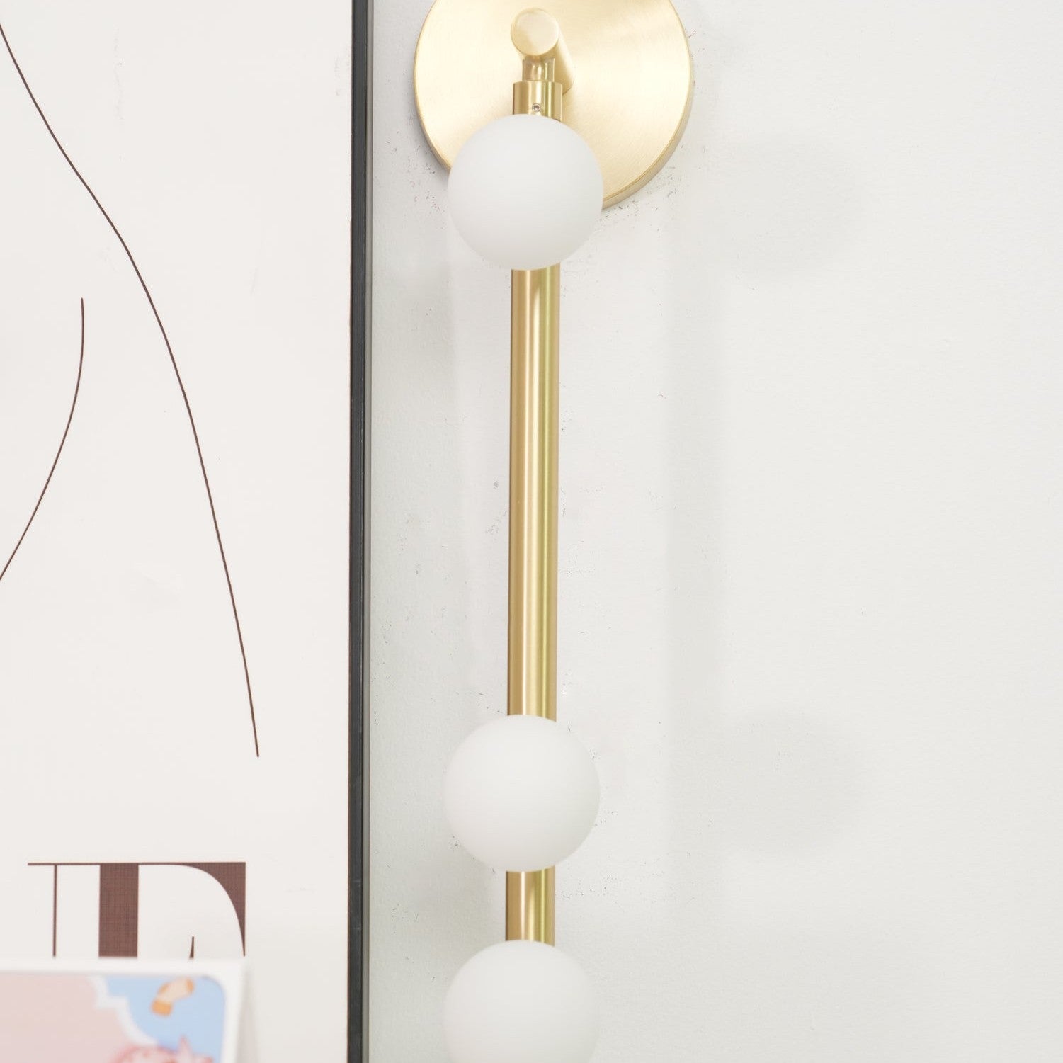 Wall Lamp With Brass Glass Tube Lighting Lobby