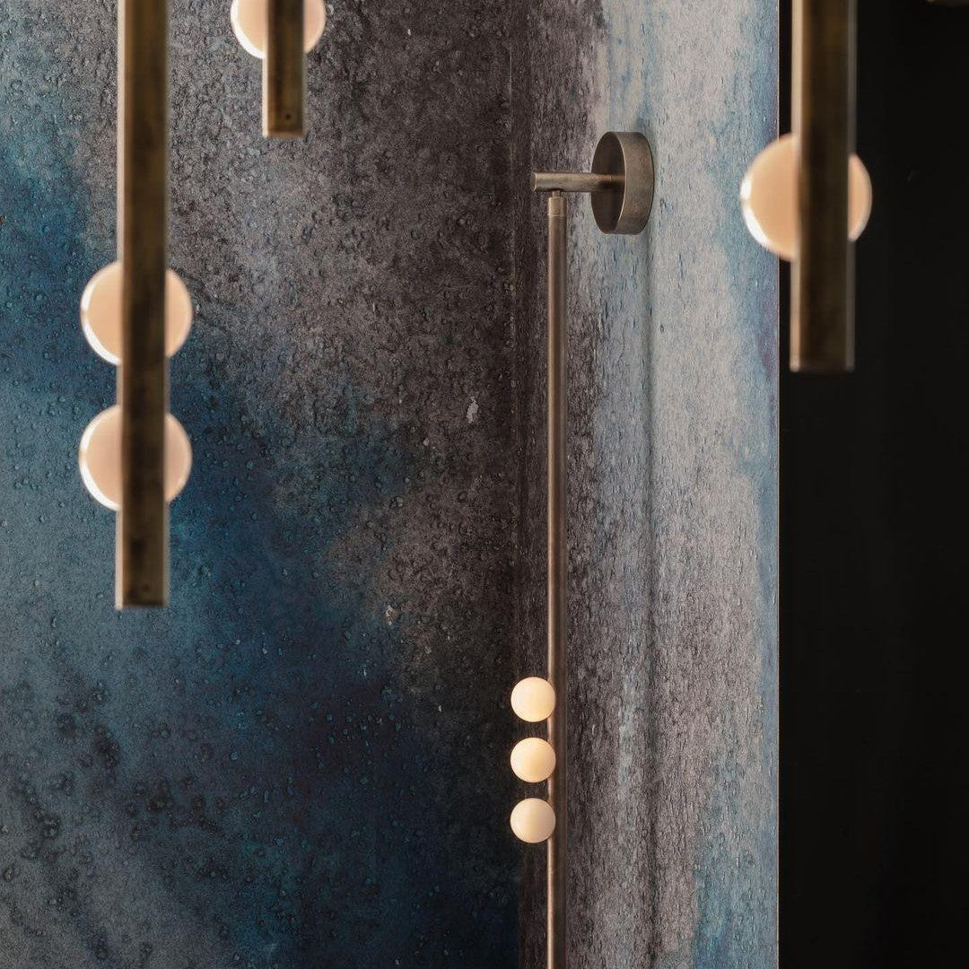 Wall Lamp With Brass Glass Tube Lighting Lobby