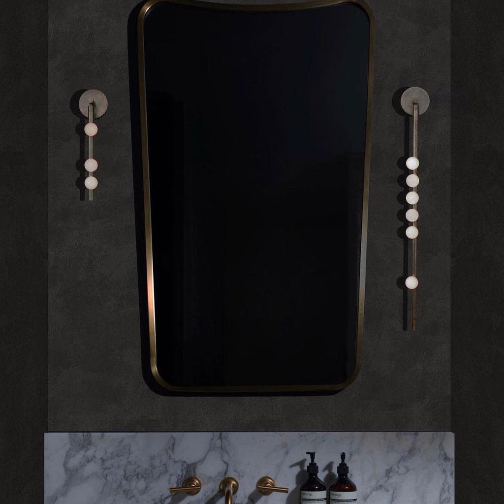 Wall Lamp With Brass Glass Tube Lighting Lobby