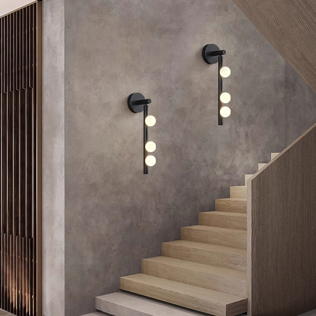 Wall Lamp With Brass Glass Tube Lighting Lobby
